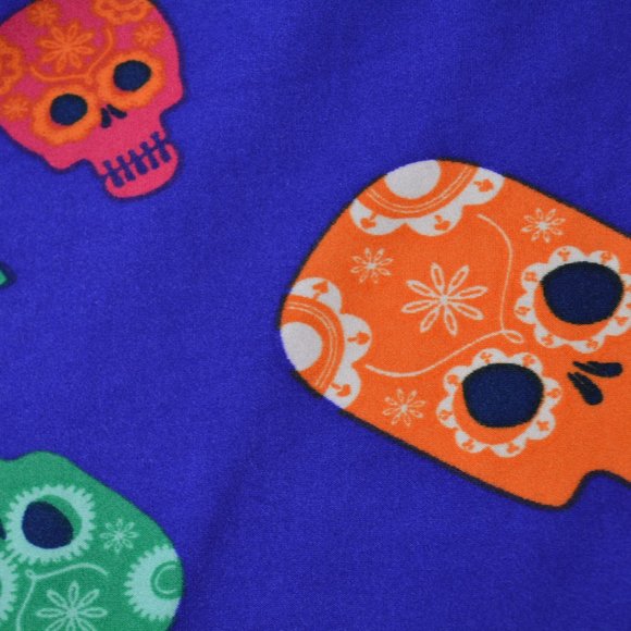 LuLaRoe ONE SIZE Purple SUGAR Skulls DAY OF THE DEAD Stretch LEGGINGS Pants VHTF - Picture 6 of 6